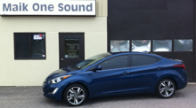 2016 Hyundai Elantra with professional window tint in North Bay